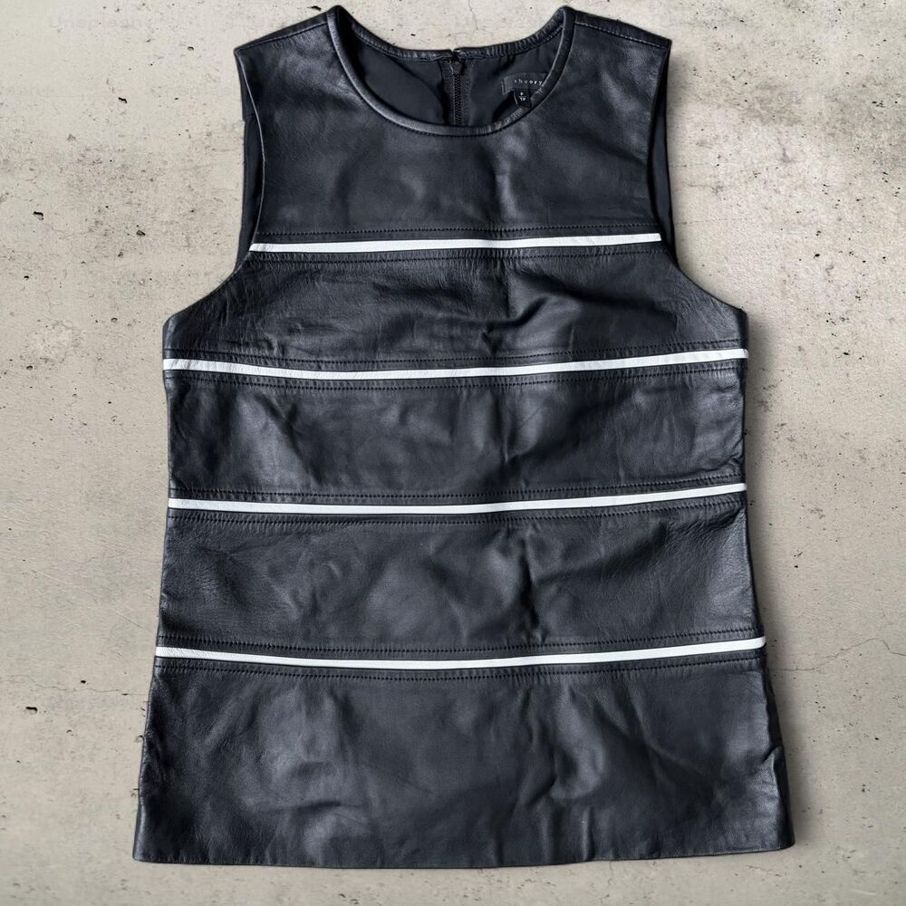 Theory Women's Black and Grey Vest